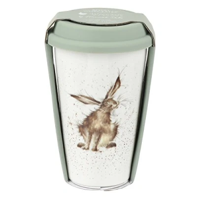 Image of Wrendale WNKE78753 XW Travel Mug, Porcelain, Multi Coloured, 9.5 x 15 cm