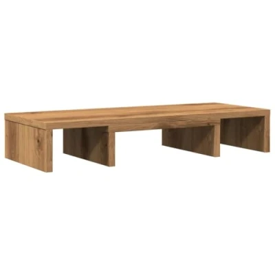 Image of vidaXL Monitor Stand Adjustable Artisian Oak 60x24x10.5 cm Engineered Wood