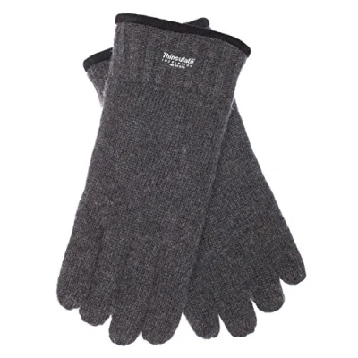 Image of EEM Men&#039;s knitted Thinsulate gloves FYNN with thermal lining, warm 100% wool, winter, anthra, size XL