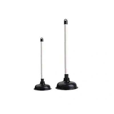 Image of 2 x Drain Plunger Set, Toilet with Strong Suction Performance Sink Pump Unblocker, Rubber Cup Handle Cleaner Easily Clear All Blocked