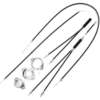 Image of BMX Gyro Mountain Bike Brake Cables Front + Rear, Upper Lower Spinner Rotor Cable Set Comaptible