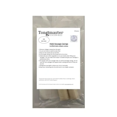 Image of 21mm Halal Collagen Edible Sausage Skins Casings 2 pack 80ft Long Length (Each will fill approximately 14lb/6kg)