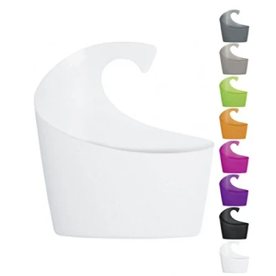Image of Spirella Sydney polypropylene basket, bathroom accessories, Polypropylene, White, 25 x 22.5 8.5 cm