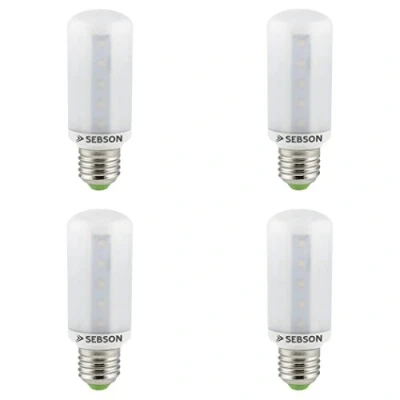 Image of SEBSON® 4 x E27 LED Bulb 8W Corn Light, 60W replacment for Incandescent Bulb, Warm White 3000k, 810lm