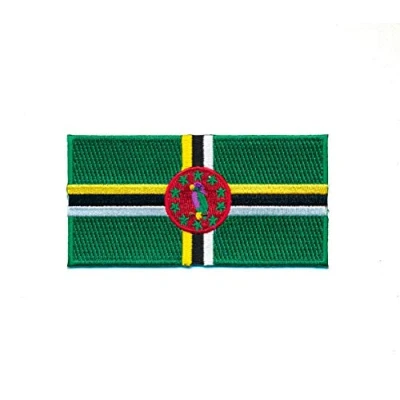 Image of Dominica National Country Flag Iron Sew on Embroidered Patch