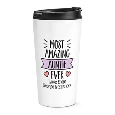 Image of Personalised Most Amazing Auntie Ever Love from Travel Mug Cup