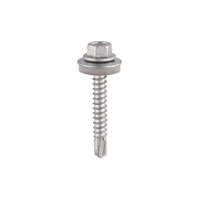 Image of 2x TIMCO Metal Construction Light Section Screws Hex EPDM Washer Selfdrilling Exterior Silver Organic BML38W16 Pack of 100
