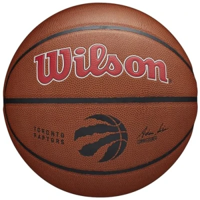 Image of Wilson Basketball, Team Alliance Model, TORONTO RAPTORS, Indoor/Outdoor, Mixed Leather, Size: 7