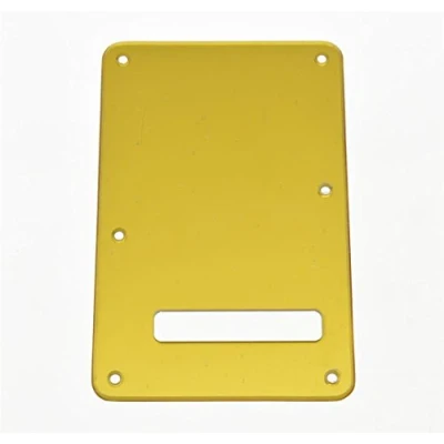 Image of KAISH ST/Strat Style Standard Guitar Back Plate ST Tremolo Trem Cover for USA Strat/Stratocaster Gold Mirror 1 Ply