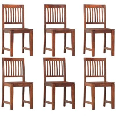 Image of vidaXL Dining Chairs 6 pcs Solid Mango Wood