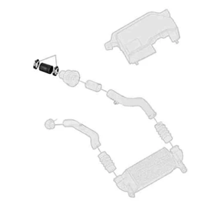 Image of 1225574, 2M5Q6K683AA Turbocharger hose BORG &amp; BECK BTH1587 49mm AEM (Ethylene Acrylate Rubber) without clip FORD: Focus Mk1 Hatchback