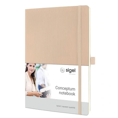 Image of Sigel CO330 Conceptum Notebook Squared 18,7 x 27 cm Softcover 194 Pages Beige