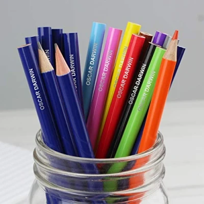 Image of Personalised Pack of 20 HB Pencils &amp; Colouring Pencils, Kids, Stationery, Back to School, Birthdays, Christmas.