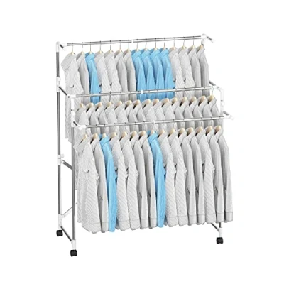 Image of Hyfive Clothes Rail Garment Rack Fully Adjustable Rails 83cm 126.5cm Wide With Triple Storage 45kg Capacity Folds for Easy Our Largest Ever!