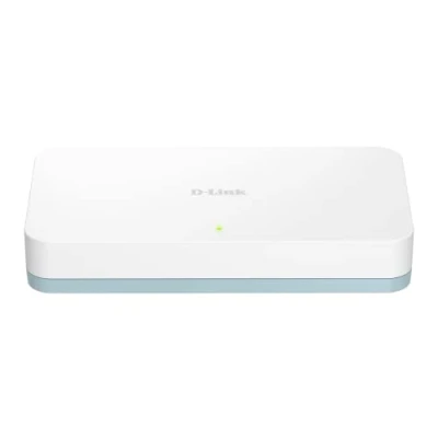 Image of D Link DGS 1008D 8 Port Gigabit Desktop Switch, Hub, Internet Splitter, Metal, Fanless, Plug and Play, UK Model