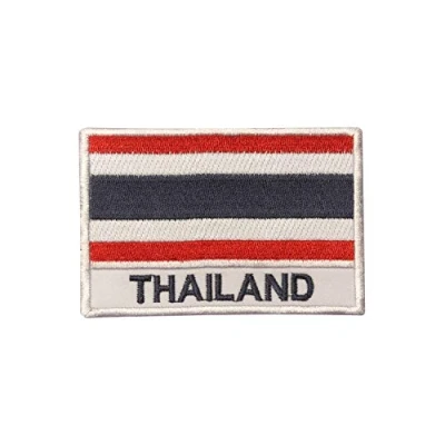 Image of Thailand National Flag Embroidered Iron on Patch Sew Badge for Clothes etc