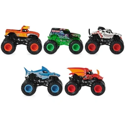 Image of Monster Jam, Official Pit Party 5 Pack of 1:64 Scale Trucks, Kids Toys for Boys and Girls Ages 3 Up