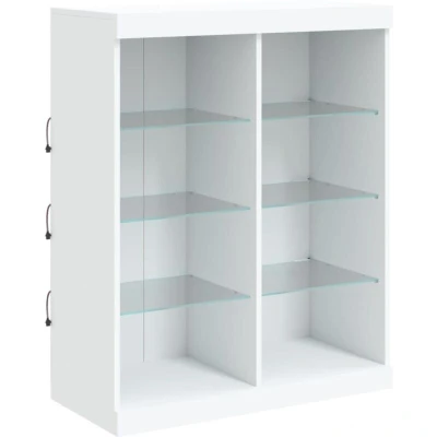 Image of vidaXL Sideboard with LED Lights White 81x37x100 cm