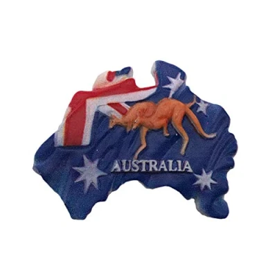 Image of 3D Australia Map Refrigerator Fridge Magnet Tourist Souvenirs Handmade Resin Craft Magnetic Stickers Home Kitchen Decoration Travel Gift