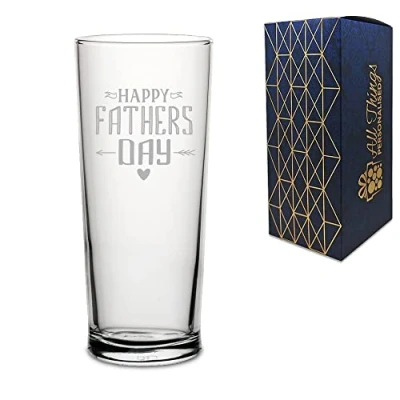 Image of Novelty Engraved/Printed Senator Beer Cider Pint Glass Happy Fathers Day Engraved