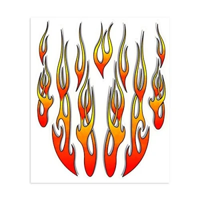 Image of 4R Quattroerre.it 32100 Stickers Flames, 20 x 24 cm