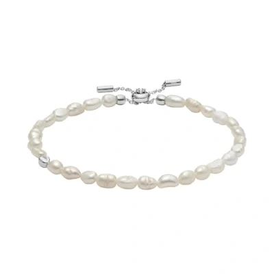 Image of Skagen Women&#039;s Agnethe Pearl White Freshwater Slider Bracelet, SKJ1833040