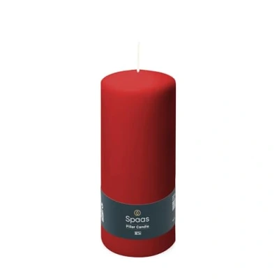 Image of Spaas 12 Unscented Pillar Candles 60/150 mm, ± 45 Hours, Red