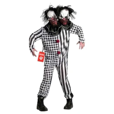Image of Morph Scary Clown Costume Adult Men, Halloween Costumes For Mens Evil Adult, Outfit Large