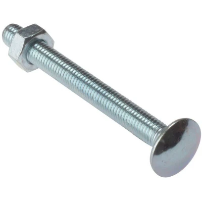 Image of Carriage Bolt &amp; Nut ZP M6 x 50mm Bag 10