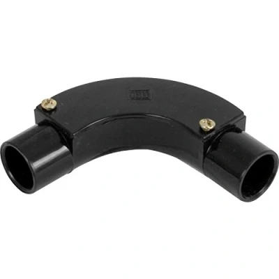 Image of Electrical Conduit System, 20mm Black PVC, Boxes, Bends, Tees and Accessories (20MM INSPECTION BEND BLK)