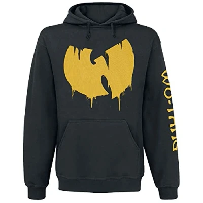 Image of Wu Tang Clan Sliding Logo Men Hooded Sweater Black M