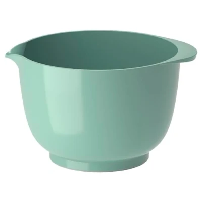 Image of Rosti Margrethe Mixing Bowl, 2 Litres, Shatterproof Baking Yeast Dough Bowl with Good Handle, Made of Recyclable Plastic, Nordic Green (Green)