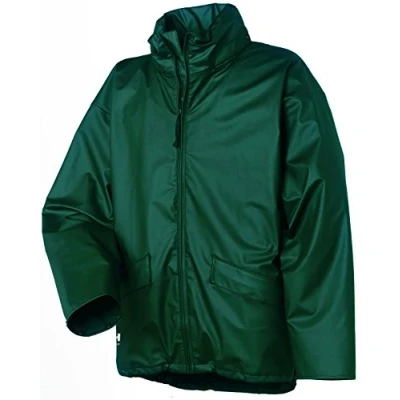 Image of Helly Hansen Workwear Men&#039;s Voss Waterproof Rain Jacket, Dark Green, 2XL