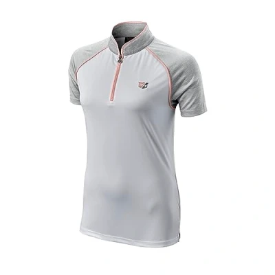 Image of Wilson Staff Women&#039;s Golf Polo Shirt, Scalloped Collar Polo, Short sleeve, Polyester