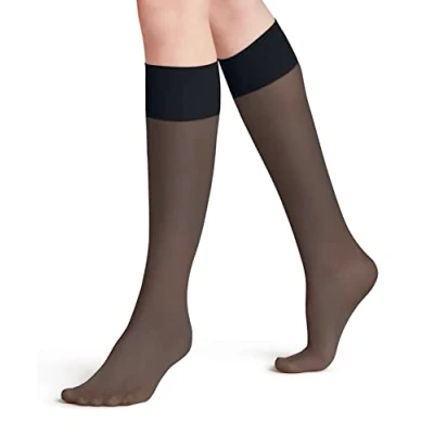 Image of 1 Pair Marine Pure Matt 20 Knee Highs With Sensitive Top Ladies 5.5 8 Falke