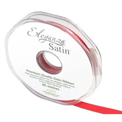 Image of Eleganza Double Faced Satin 10mm x 20m Red No.16
