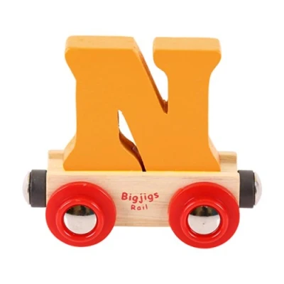Image of Bigjigs Rail Name Letter N (Orange)