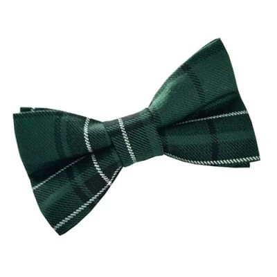 Image of Men&#039;s Maclean Hunting Green Tartan Ready Tied Bow Tie
