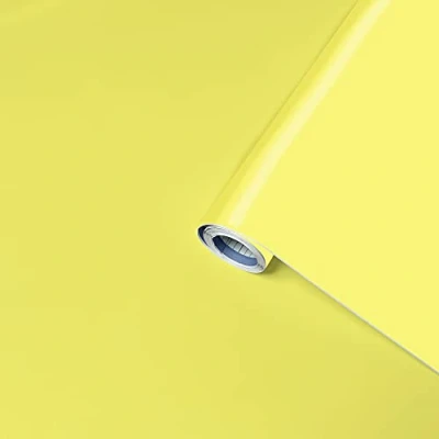 Image of Venilia 56076 Self Adhesive Greenline Furniture Decorative Film 100% Recycled Plastic 67.5 cm x 2 m 95 µm (Thickness: 0.095 mm) Yellow, 67,5cm 2m