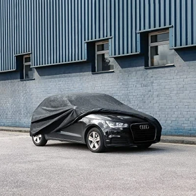 Image of Streetwize SWBCCM Breathable Car Cover [Black] Medium, Universal Fit Automobile Protection Sheet