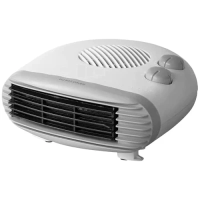 Image of PHG Home Electric Heaters Range Fan Heater Energy Efficient Stylish Low Room 2 Heat Settings and Overheat Protection (Light Titanium Flat Heater)