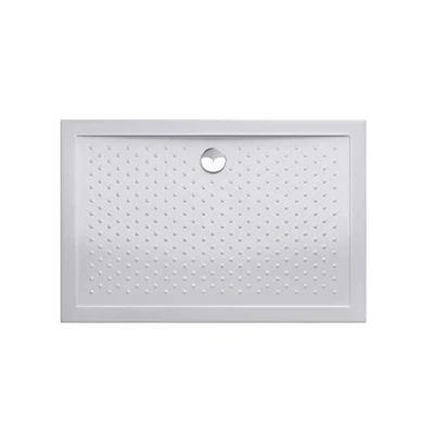 Image of Durovin Bathrooms 1100 x 800 40mm Shower Tray Anti Slip Surface, Acrylic Material,Various Sizes, Rectangular Shape