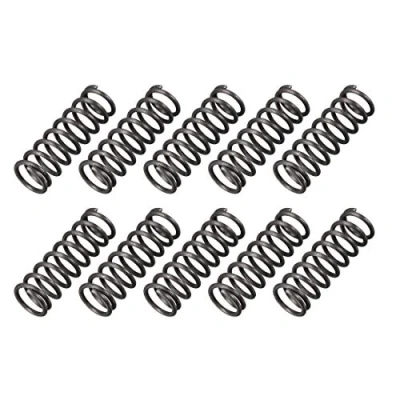 Image of sourcingmap Compression Spring 1.2mm Wire Dia , 10mm OD 30mm Free Length Steel Extension Spring,Black,10Pcs