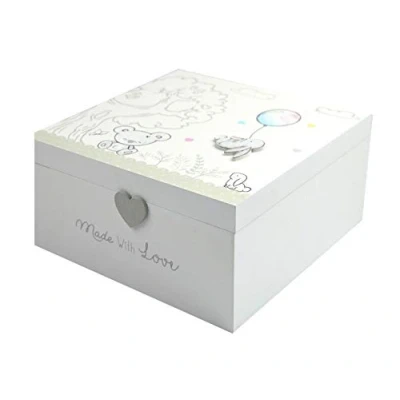 Image of Hugs &amp; Kisses Wooden Memories Keepsake Box