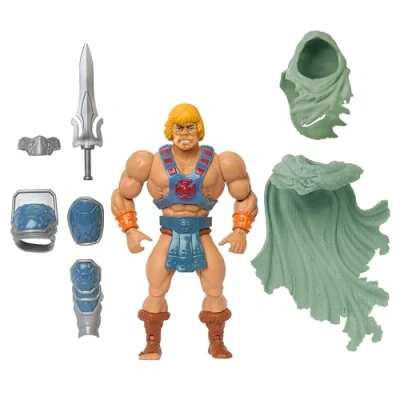 Image of Masters of the Universe Origins Turtles Grayskull Stealth Ninja He Man Posable Action Figure Toy, Teenage Mutant &amp; MOTU Crossover, HTH18