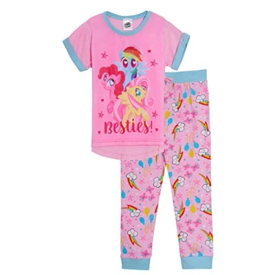 Image of My Little Pony Girls Pyjamas Besties 9 10 Years Pink