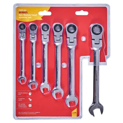 Image of Amtech K1450 6 Piece Flexible Gear Spanner Set