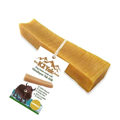 Image of the K2 Yak chew TURMERIC Flavour Dog Treats 100% Natural and Long Lasting (M (Pack of 1))
