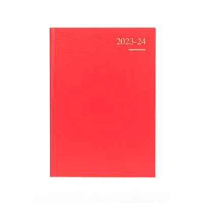 Image of Collins Debden Essentials Academic 2023 24 A4 Day to A Page Mid Year Diary Planner (Appointments) School, College or University Term Journal July 2024 Red ESSA41M.15 2324