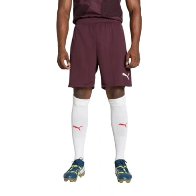 Image of PUMA Men&#039;s Manchester City Football Shorts 2024/25 Burgundy Size: S